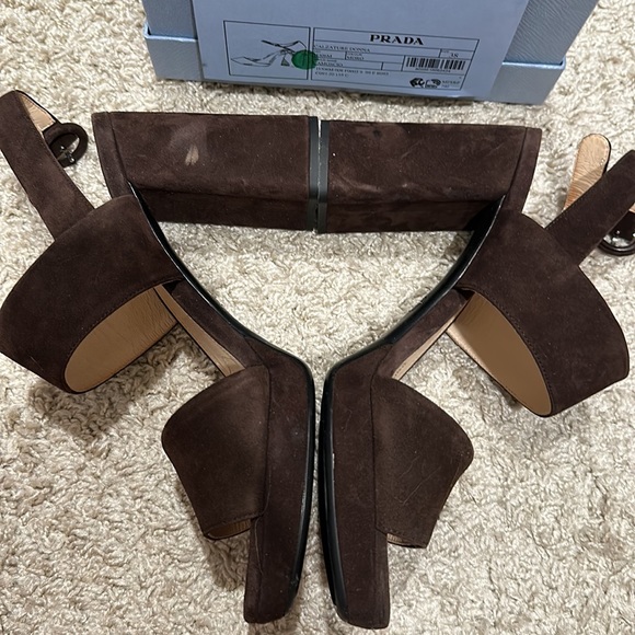 Prada sandals suede size 39 - Picture 3 of 5